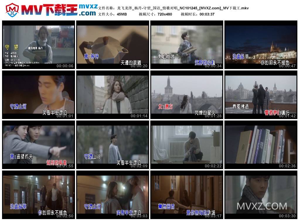 龙飞龙泽_杨丹-守望_国语_情歌对唱_NC101245